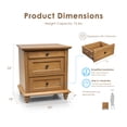thumbnail image 4 of Furniture of America Calix Traditional Wood 3-Drawer Kids Nightstand, Oak, 4 of 13