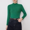 thumbnail image 2 of shoper Neck Tops for Women Long Sleeve Knit Slim Fit Ribbed Fall Sweaters Elegant Winter Trendy Warm Casual Comfy Pullover Sweater, 2 of 7