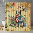 thumbnail image 2 of Australian Cattle Dog Celebrates Spring and Enjoys a Happy Easter Shower Curtain Heeler Lover Gifts Waterproof Bathroom Bathtub Curtain - 02001, 2 of 5