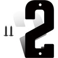 thumbnail image 1 of 12 Inch Modern Metal House Numbers, Metal Letter, Black Door Number, Metal Mailbox Numbers and Letters, Metal House Address Letters and Numbers for Outside Signs (2), 1 of 8