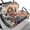 Flower Pattern, variant on Pzuqiu Vintage Distressed American Flag Print Golf Cart Seat Covers Easy to Install, Comfortable Golf Cart Seat Cushion Cover and Backrest Cover Sets Fit for Golf Carts