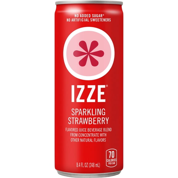 IZZE Sparkling Juice Flavored Beverage Strawberry 8.4 Fl Oz