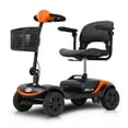 thumbnail image 6 of Mobility Scooter, New Upgraded Electric Motorized Scooters for Seniors, Compact Lightweight Mobility Scooter with 360°Swivel Seat and 4 Anti-Tip Wheels, Travel Mobility Scooter, Holds 265lbs, Orange, 6 of 12