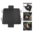 thumbnail image 4 of Funda para asiento de coche Oxford para perro, impermeable a prueba de arañazos, de hamaca para y mascotas, cojín para asiento trasero Borde negro B, 4 of 8