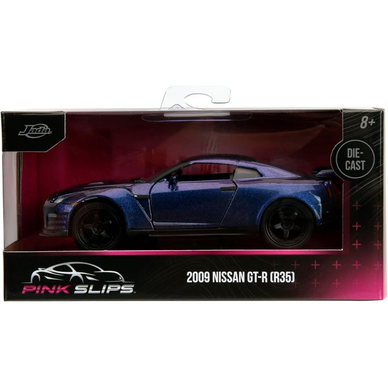 Pink Slips 1:32 W2 2009 Nissan GT-R Die-Cast Car, Toys for