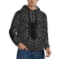 thumbnail image 2 of Lsque Black Spider On Web 1 Pattern Casual Men's Hoodie,Hooded Sweatshirt with Kangaroo Pocket,Pullover Hoodie-3X-Large, 2 of 7