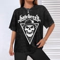 thumbnail image 6 of Hatebreed Triangle Graphic T-Shirt Featuring A Skull - Comfortable Regular Fit Short Sleeve TeeWashed Tee, 6 of 9