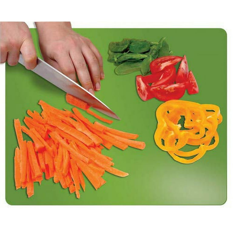 Flexible 3 Colored Cutting Board Mats set, Plastic, Colorful For Kitchen