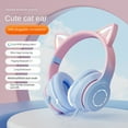thumbnail image 2 of Wireless Bluetooth-compatible Headphone Gradient Color Luminous Cat Ears Gaming Headset Lovely Christmas Gifts, 2 of 2