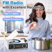 Greadio Bluetooth CD Players Portable with Remote Control, 4000mAh Rechargeable CD Player, CD Players for Home with Speakers , Supports USB, TF, AUX, Optical Input, 1 Count