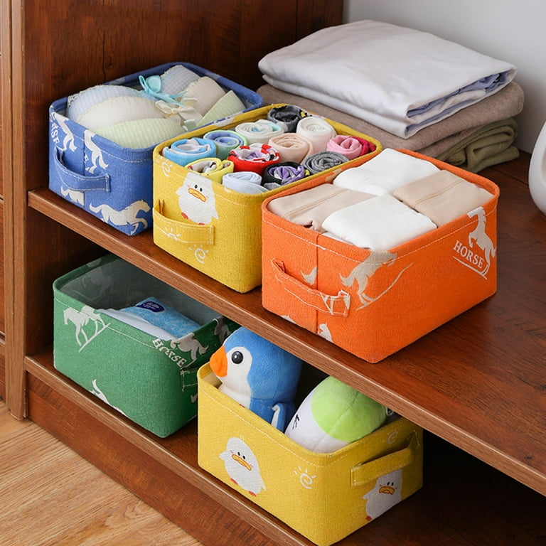 Soft Fabric Closet Storage Organizer Holder Cube Bin Box, Open Top, Snack  Drawer Storage Box for Closet, Bedroom, Bathroom, Entryway, Office 