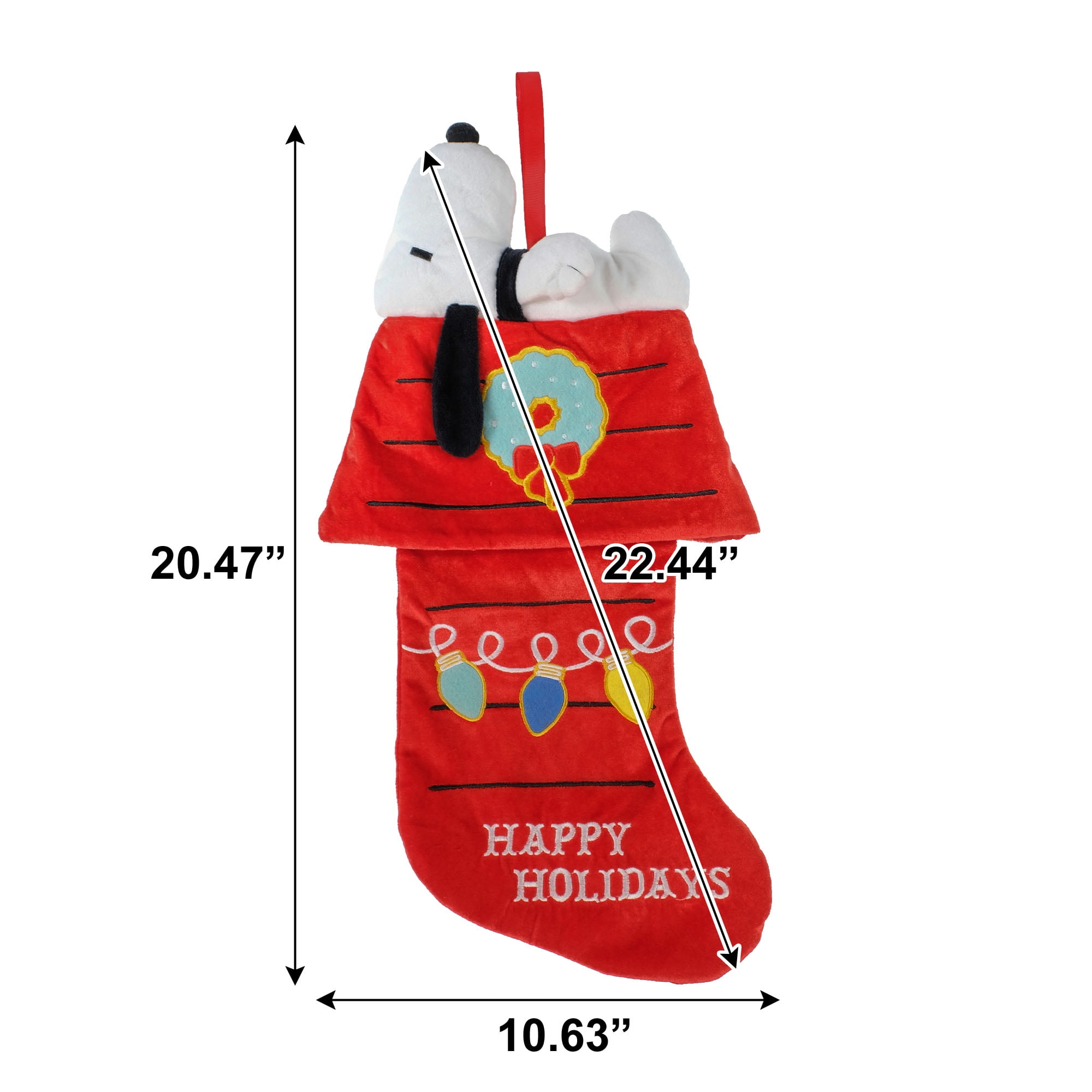 Snoopy 3D Plush Christmas Stocking - Walmart.com
