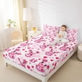 thumbnail image 3 of Erosebridal Kawaii Animals Pig Bed Sheets,Pink Loves Pattern King Sheets For Girls Kids 4pcs, 3 of 6