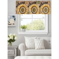 thumbnail image 3 of Spring Farm Blossom Sunflower Bee Valances for Windows,Rod Pocket Valance for Kitchen Bedroom Bathroom Living Room, Ethnic Flower Wood Grain Window Valance Curtain Farmhouse Short Curtains 42x18in, 3 of 9