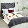 thumbnail image 5 of XMXT Throw Blanket, Flat Santa Stick Pattern Flannel Blanket for Bed Sofa, 50 x 70 inches, 5 of 9