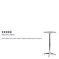 thumbnail image 5 of BizChair 23.25" Round Aluminum Indoor-Outdoor Bar Height Table with Flip-Up Table, 5 of 7