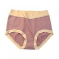 thumbnail image 1 of Baywell Women's High Waist Panties Plus Size Cotton Crotch Triangle Underpants Dark Pink 176-220lbs, 1 of 8