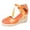 Orange, variant on Women's Platform Espadrilles Wedge Sandals Open Toe 2026 Platform Backless Bow Knot Bohemian Braided Summer Shoes Breathable Heels Orange Size 9