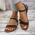 thumbnail image 7 of Quaouag Women's Gladiator Strappy Flat Sandal Adjustable Beach Summer Casual Rome Shoes Open Toe Slingback Fisherman Sandals, 7 of 7