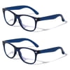 2 Pairs Kids Blue Light Blocking Glasses, Anti Eyestrain & UV Protection, Computer Gaming TV Phone Glasses for Boys Girls - Clear Lens Eye Glasses (Age 3-10)