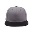 thumbnail image 2 of Top Headwear Flat Bill Adjustable Snapback Cap - Grey/Black, 2 of 2