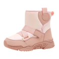 thumbnail image 3 of JTieacloth Winter Warm Lined Boots For Girls Cozy Ankle Booties Non Outdoor Casual Footwear Toddler Kids Boots With Comfortable Cushioned Sole,Cute Boots for Kids Pink, 3 of 6
