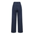 thumbnail image 5 of YYUIJK Women Wide Leg Jeans Low Waist Baggy Jeans Loose Boyfriends Trousers Denim Pants Y2K 90s Streetwear Blue XL, 5 of 7