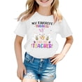 thumbnail image 3 of Tiijoy Easter Graphic Tee for Girls Cute Short Sleeve Round Neck T Shirt, Sizes 3-13, 3 of 3