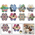 thumbnail image 2 of Paquete de 7 posavasos artísticos reutilizables hágalo usted mismo mismo para panal Forma, 2 of 8