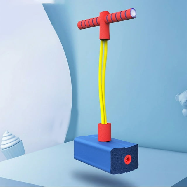 Saltador de espuma Pogo para niños, saltador de espuma, rebote, equilibrio, entrenamiento, juguete de rebote de espuma con sonidos chirriantes, estándar azul claro YUNYI BRAND Deportes