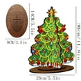 thumbnail image 2 of Diy Diamond Dot Painting Christmas Tree 3D Display Sign With Wooden Base, Three-Dimensional Design For Desktop Decoration, Ideal Christmas Holiday Home Office Party Decoration, 2 of 6