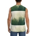 thumbnail image 4 of Bingfone Motif Forêt de Brouillard Débardeurs pour Hommes Tee-Shirts Sans Manches pour Entraînement Course Plage Débardeurs pour Hommes-TTG, 4 of 7