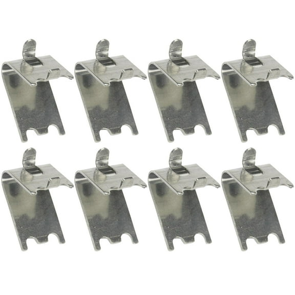 BESTOYARD 8Pcs Refrigerator Shelf Clips Stainless Steel Fixation for Kitchen Organization Households