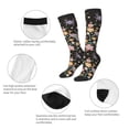 thumbnail image 3 of Xecao Floral Insects Pattern Adult Stockings with Color-Block Design and 3D Print, Breathable Comfortable Hosiery for Daily Wear and Sports, 3 of 6