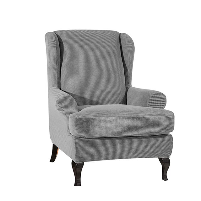 CAROOTU Jacquard Sofa Covers Wing Chair Elastic Fabric Stretch Couch Slipcover Polyester