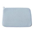 thumbnail image 2 of 【Curated Selection】Dish Drying Mat 20 X 15 Inch Absorbent Microfiber Dishes Drainer Mats Large Size Dish Drying for Kitchen Counter Rack Countertops, Kitchen Drying Mat, Blue, Style A, 38*50Cm, D, 2 of 5
