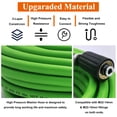 thumbnail image 3 of iMeshbean 50FT Pressure Washer Flexible Hose for Power Washer–3600 PSI Kink Resistant Pressure Washing Extension Hose–Electric Power Wash Hose for Replacement–For M22-14mm&15mm Double O-ring Fittings, 3 of 11