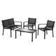 thumbnail image 1 of Sala Exterior para Jardín Textileno Sillas Sillon Mesa 4Pzas 
 negro, 1 of 9