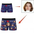 thumbnail image 6 of Men's Funny Wife Face Underwear Mens Boxer Briefs Valentine's Day Comfortable Boxer For Men Blue L, 6 of 6