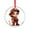 Pattern-4, variant on Cartoon Goldfish Wear Red Santa Hat Crystal Glass Ornament Appreciation Gift for Xmas Friend Bestie Nurse Teacher Mentor Boss Coworker Gold Blue Water Fish Round Ornament