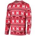thumbnail image 2 of Men's Concepts Sport Scarlet Nebraska Huskers Ugly Sweater Knit Long Sleeve Top and Pant Set, 2 of 5
