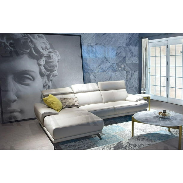 Light Gray Top Grain Italian Leather Sectional Set Lhc American Eagle Ek L690 Lg Com Light Gray Top Grain Italian Leather, Italian Curved Leather Sectional Sofa