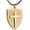 Gold, variant on Shield Armor of God Ephesians 6:16-17, Faith Cross Stainless Steel Pendant Necklace