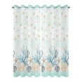 thumbnail image 2 of nqOlkjepod Outdoor Curtains for Patio Waterproof, Aqua Coastal Shell Outdoor Privacy Panels Grommet, Nautical Coral Starfish Seahorse Blackout Outside Curtains for Porch/Cabana 54"x108", 2 Panels, 2 of 8