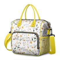 Pioneer Flower Floral Print Pattern Womens Lunch Box for Work,Insulated Large Lunch Bag for Tween and Teen,Loncheras Para Mujer,Leakproof Adult Lunch Bag for Work,Beach,Travel,Picnic,Camping