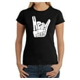 thumbnail image 1 of LA Pop Art Women's Word Art T-Shirt - Heavy Metal, 1 of 2