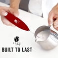 thumbnail image 6 of Bean Envy Milk Frother for Coffee - Handheld, Foamer & Frother with Stand, Red, 6 of 6