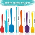 thumbnail image 2 of PECULA 7 Pieces Silicone Spatula Set, Food Grade Spatulas Silicone Heat Resistant (600°F) , BPA Free Spatulas, Silicone Spatula for Cooking Mixing & Baking Nonstick Cookware, 2 of 7