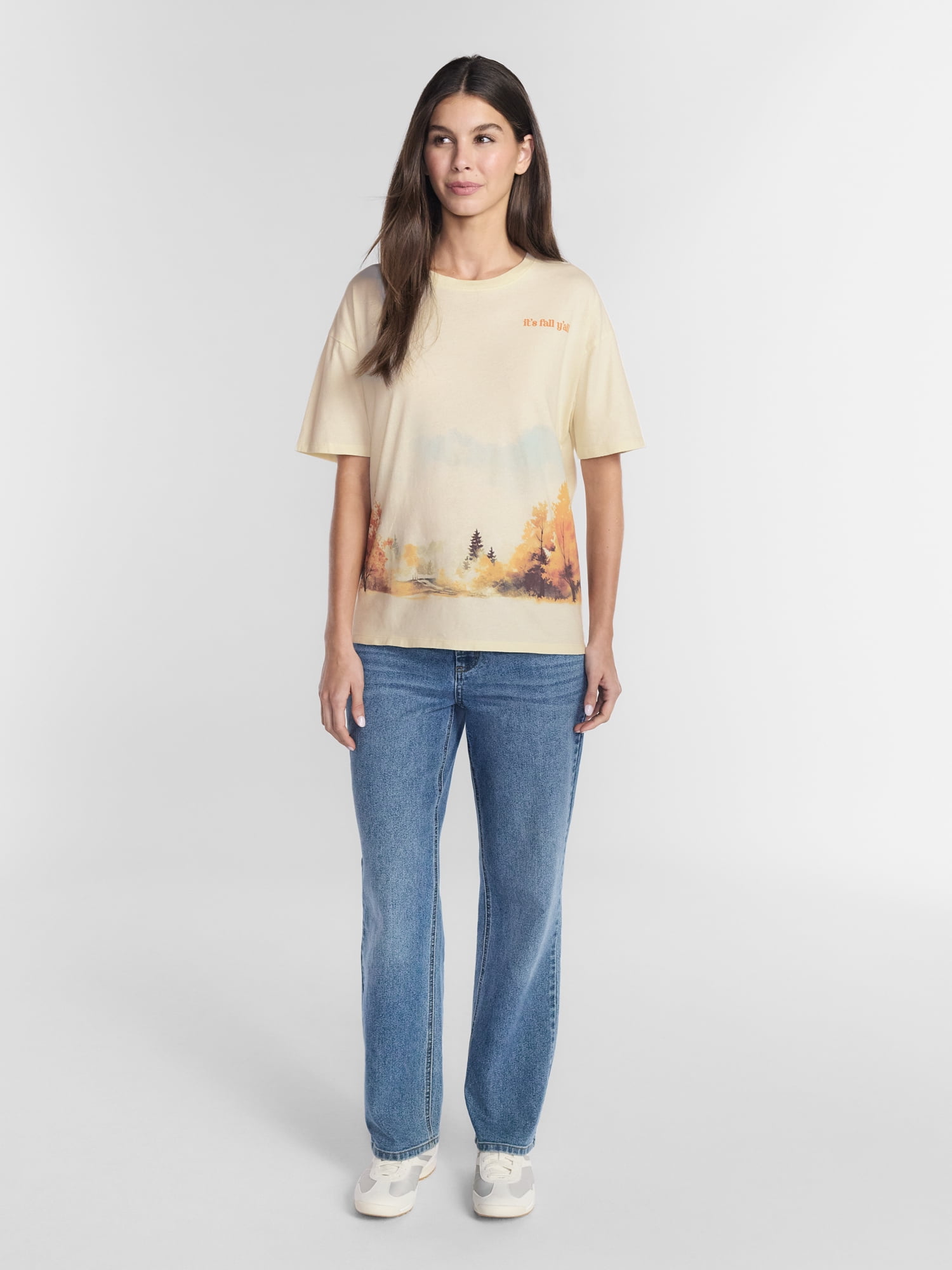 Women's It's Fall Y'all Graphic Seasonal Fall Tee, from Positivitees, Sizes S-4X