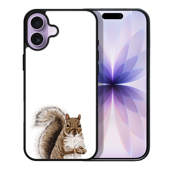 WIRESTER Shockproof Soft Rubber Cover Case for Apple iPhone 17 6.3" 2025, Brown Gray Squirrel
